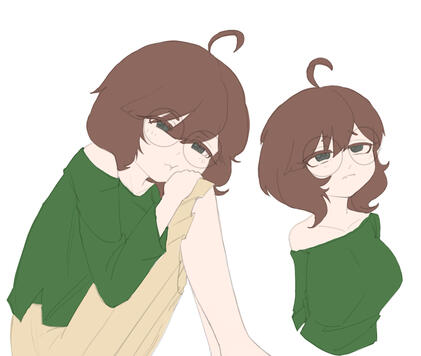 lineart + rough colouring